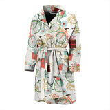 Bicycle Pattern Print Design 05 Men's Bathrobe