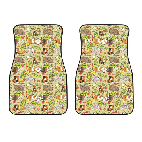 Guinea Pig Pattern Print Design 04 Front Car Mats