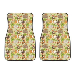 Guinea Pig Pattern Print Design 04 Front Car Mats