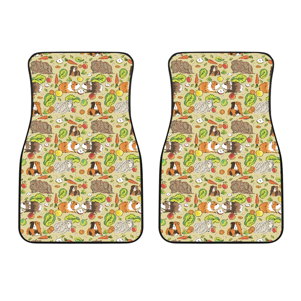 Guinea Pig Pattern Print Design 04 Front Car Mats
