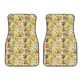 Guinea Pig Pattern Print Design 04 Front Car Mats