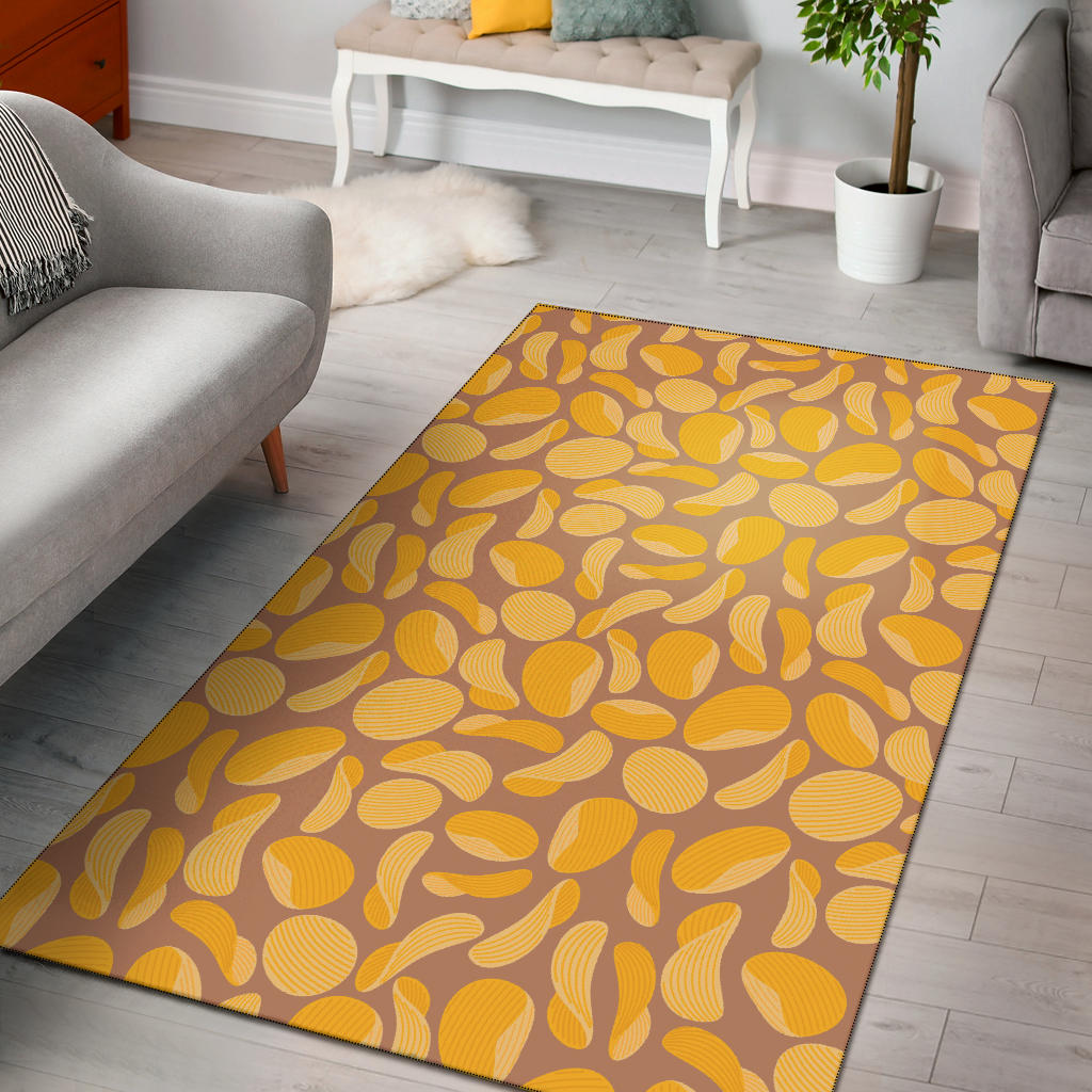 Potato Chips Pattern Print Design 01 Area Rug