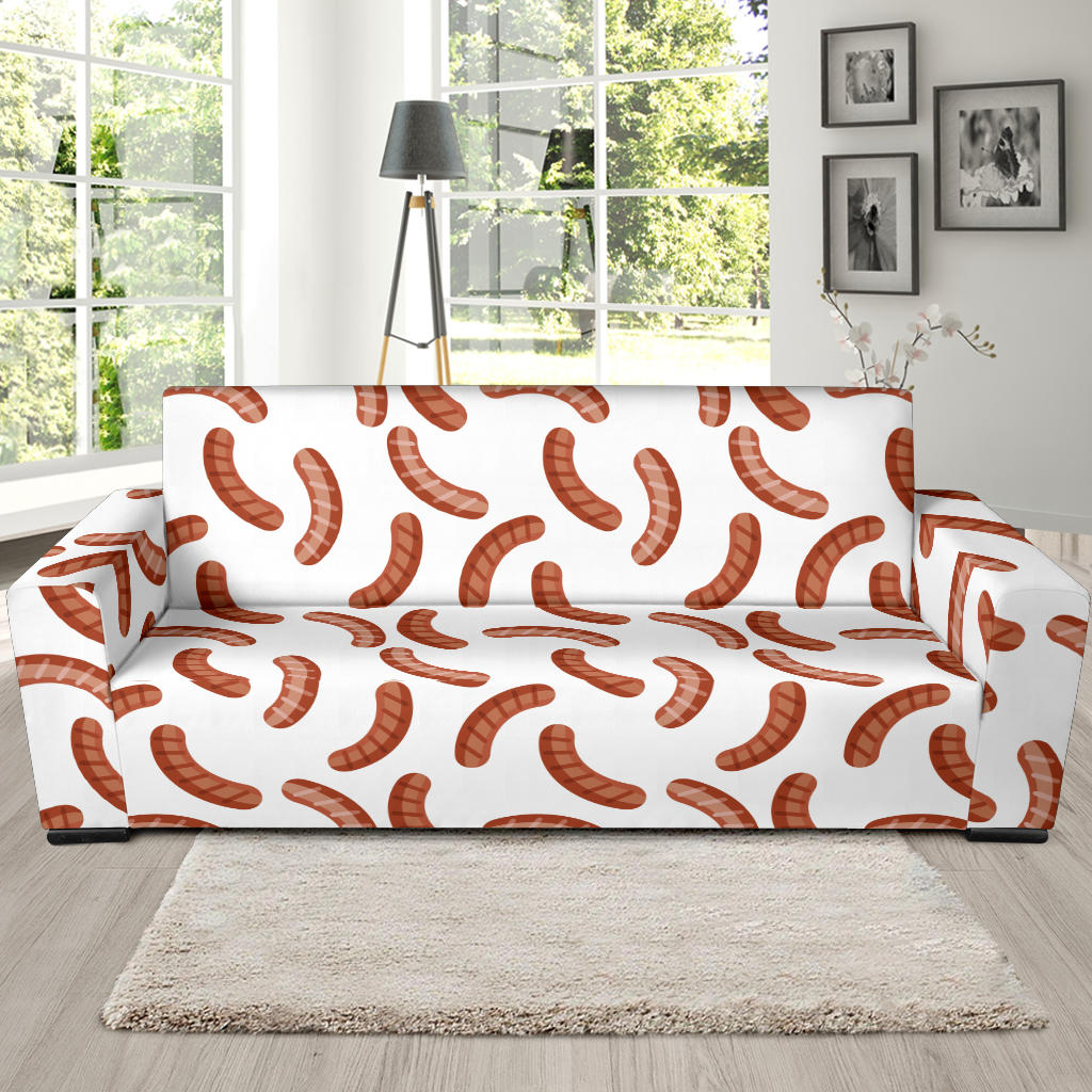 Sausage Pattern Print Design 04  Sofa Slipcover