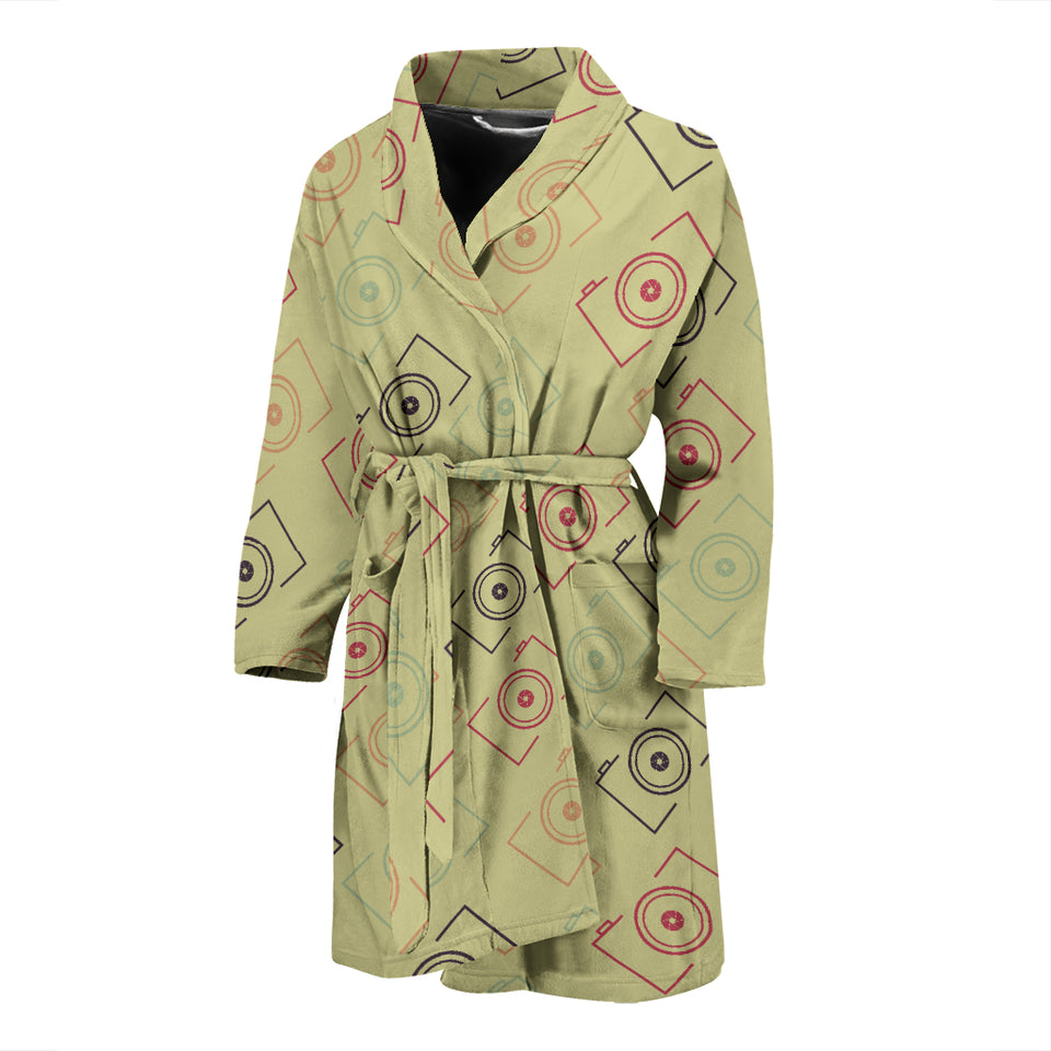 Camera Pattern Print Design 01 Men's Bathrobe