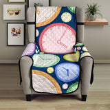Colorful clock background Chair Cover Protector
