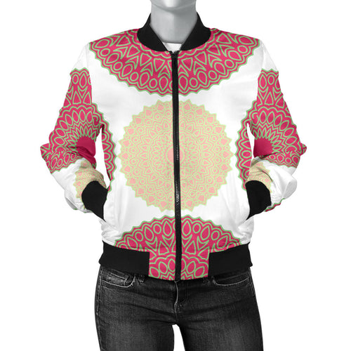 Circle Indian Pattern Women'S Bomber Jacket
