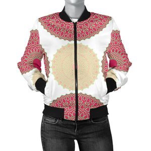 Circle Indian Pattern Women'S Bomber Jacket