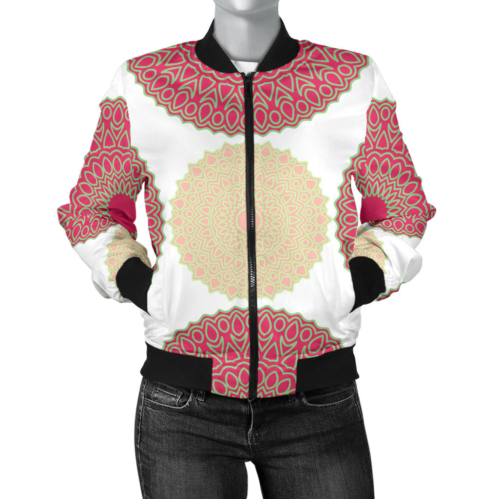 Circle Indian Pattern Women'S Bomber Jacket
