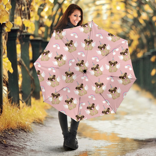 Cute Unicorn Pug Pattern Umbrella
