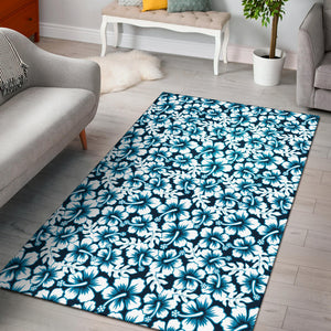 Hibiscus Pattern Print Design 04 Area Rug