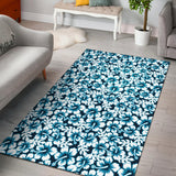 Hibiscus Pattern Print Design 04 Area Rug