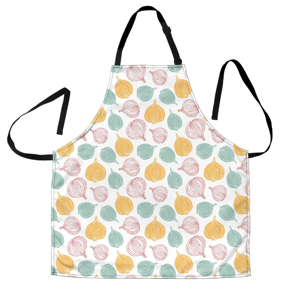 Colorful Onions White Background Adjustable Apron