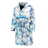 Watercolor Dolphin Pattern Men'S Bathrobe