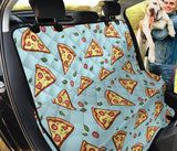 Hand Drawn Pizza Blue Background Dog Car Seat Covers
