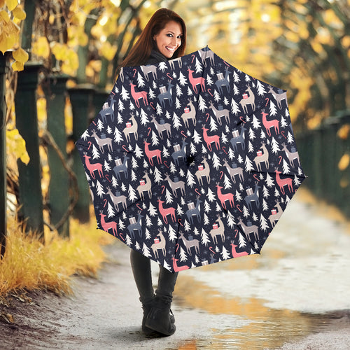 Deers Winter Christmas Pattern Umbrella