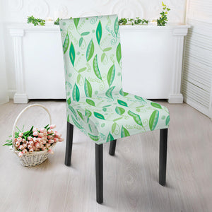 Green Peas Pattern Print Design 01 Dining Chair Slipcover