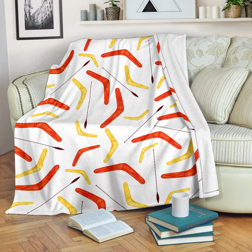 Waterclor Boomerang Australian Aboriginal Ornament Premium Blanket