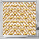 Rhino Yellow Theme Pattern Shower Curtain Fulfilled In US