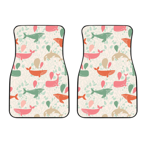 Cute Whale Pattern Front Car Mats