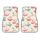 Cute Whale Pattern Front Car Mats