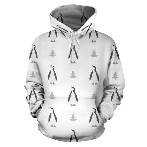 Penguin Pattern Men Women Pullover Hoodie