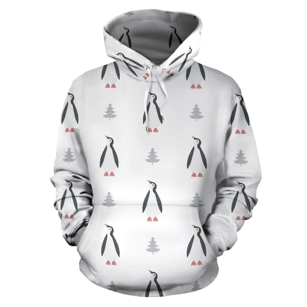 Penguin Pattern Men Women Pullover Hoodie
