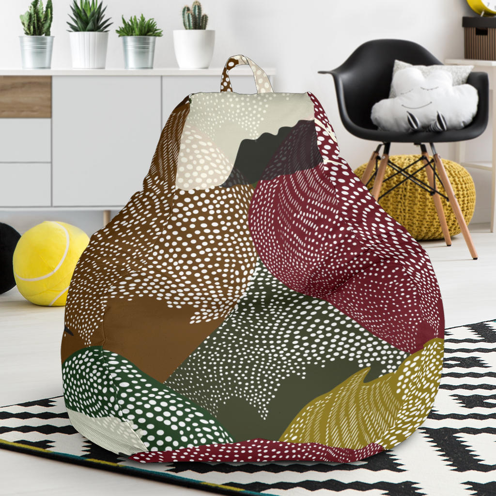 Japanese Cranes Flying Forest Dot Pattern Bean Bag Cover