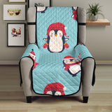 Cute penguin christmas  design pattern Chair Cover Protector