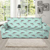 Kangaroo Pattern Background Sofa Slipcover