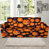 Halloween Pumpkin Pattern Sofa Slipcover