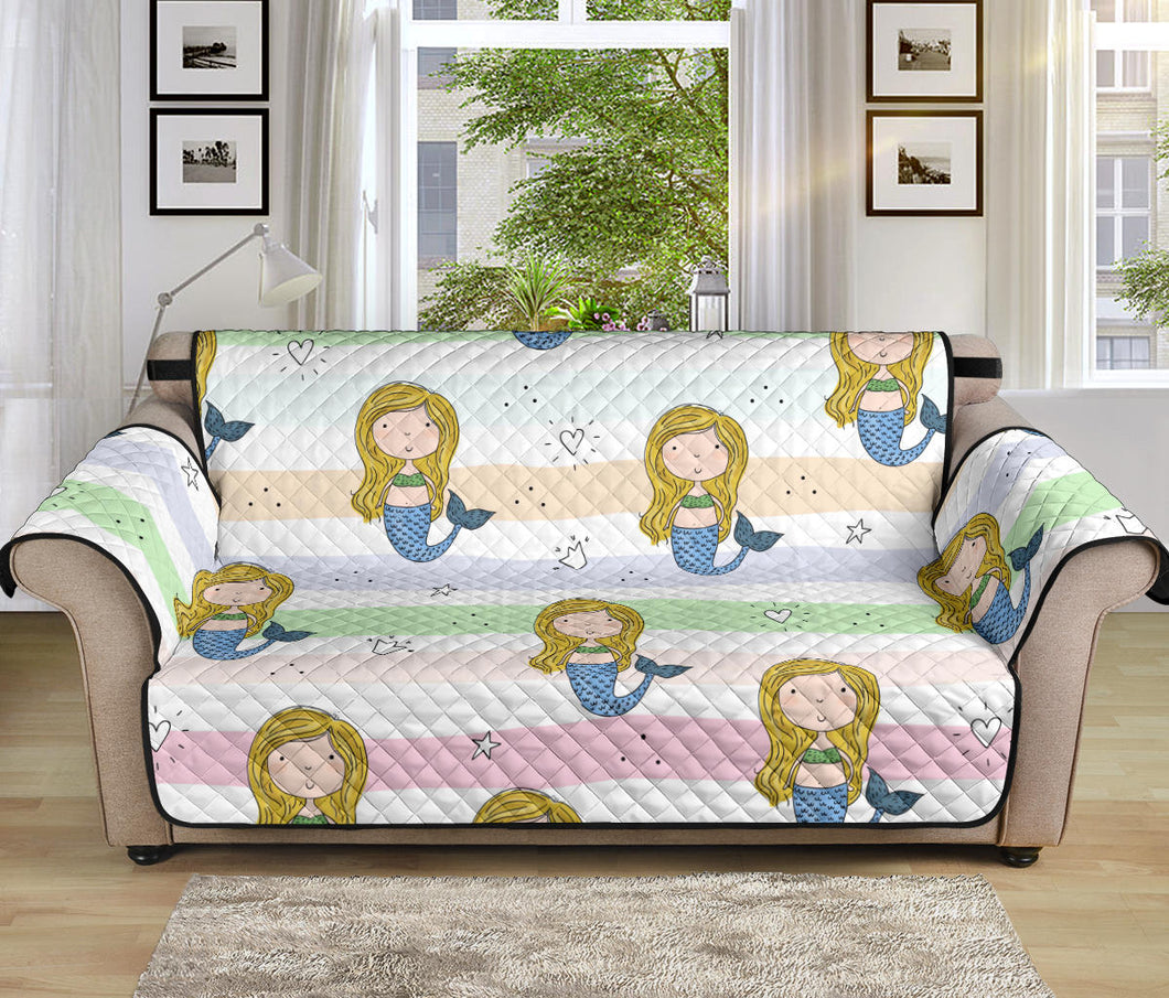 Cute hand drawn mermaid Sofa Cover Protector