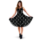 Engine Piston Black Theme Pattern Print Design 03 Sleeveless Midi Dress