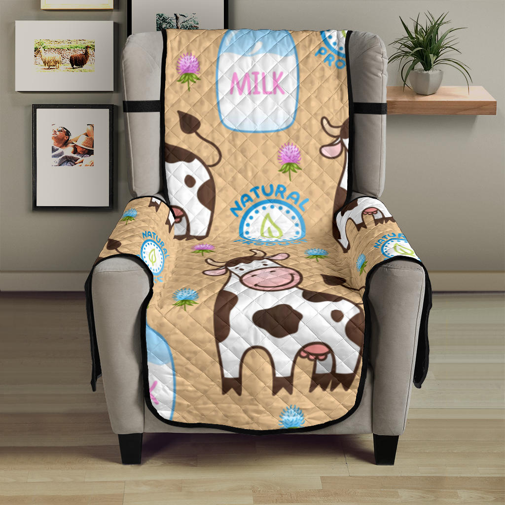 Cow bottle of milk pattern Chair Cover Protector