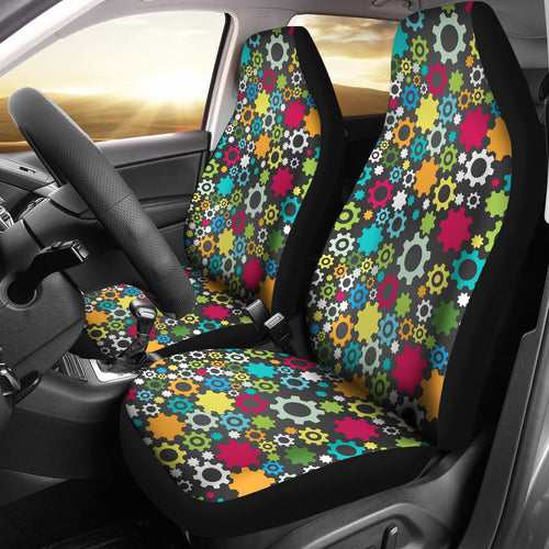 Gear Pattern Print Design 03 Universal Fit Car Seat Covers