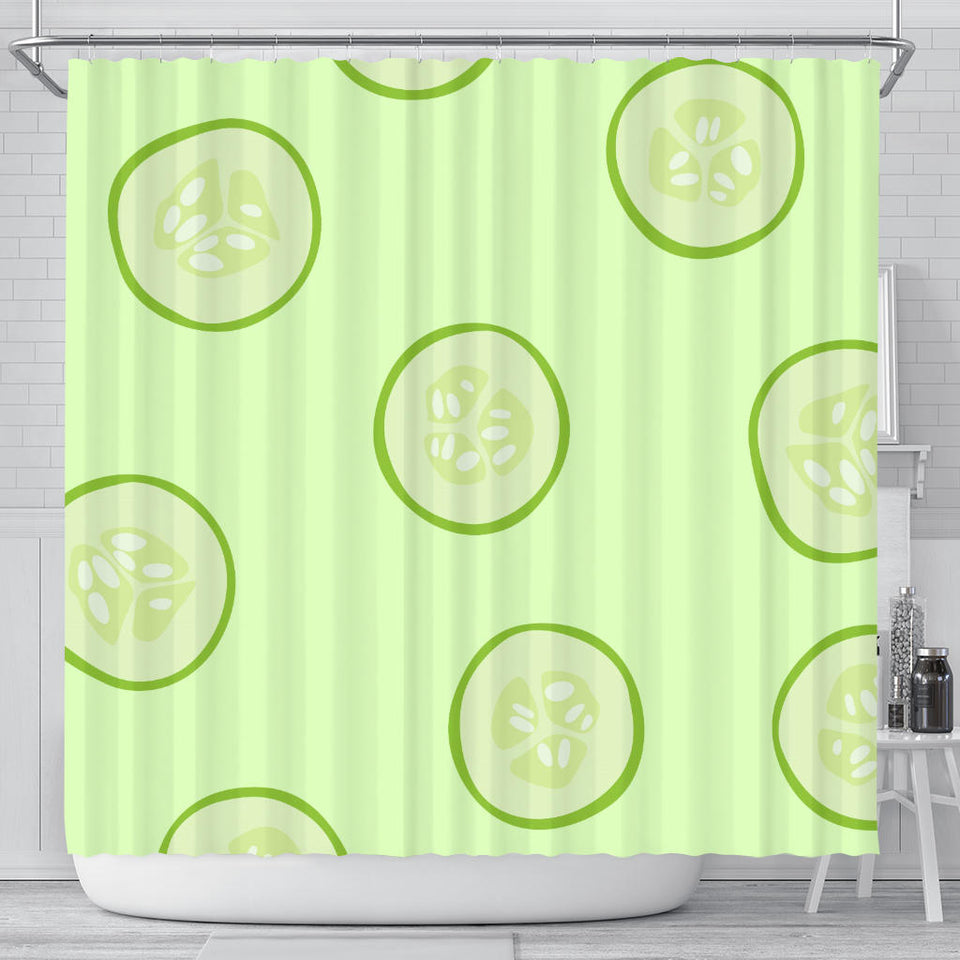Cucumber Pattern Shower Curtain Fulfilled In US
