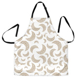Cool Gold Moon Abstract Pattern Adjustable Apron