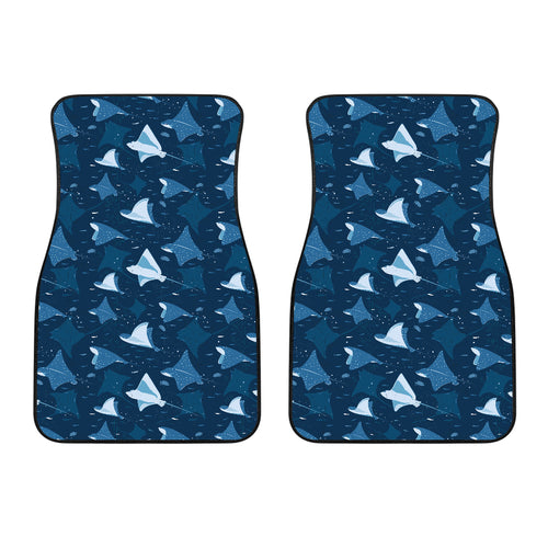 Stingray Pattern Print Design 04 Front Car Mats