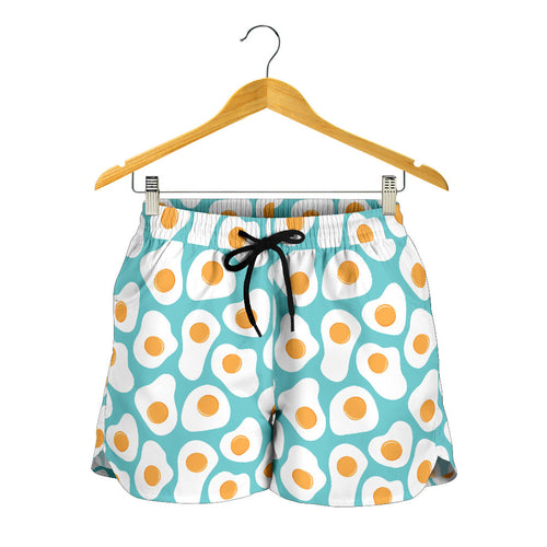 Fried Eggs Pattern Print Design 04 Women Shorts