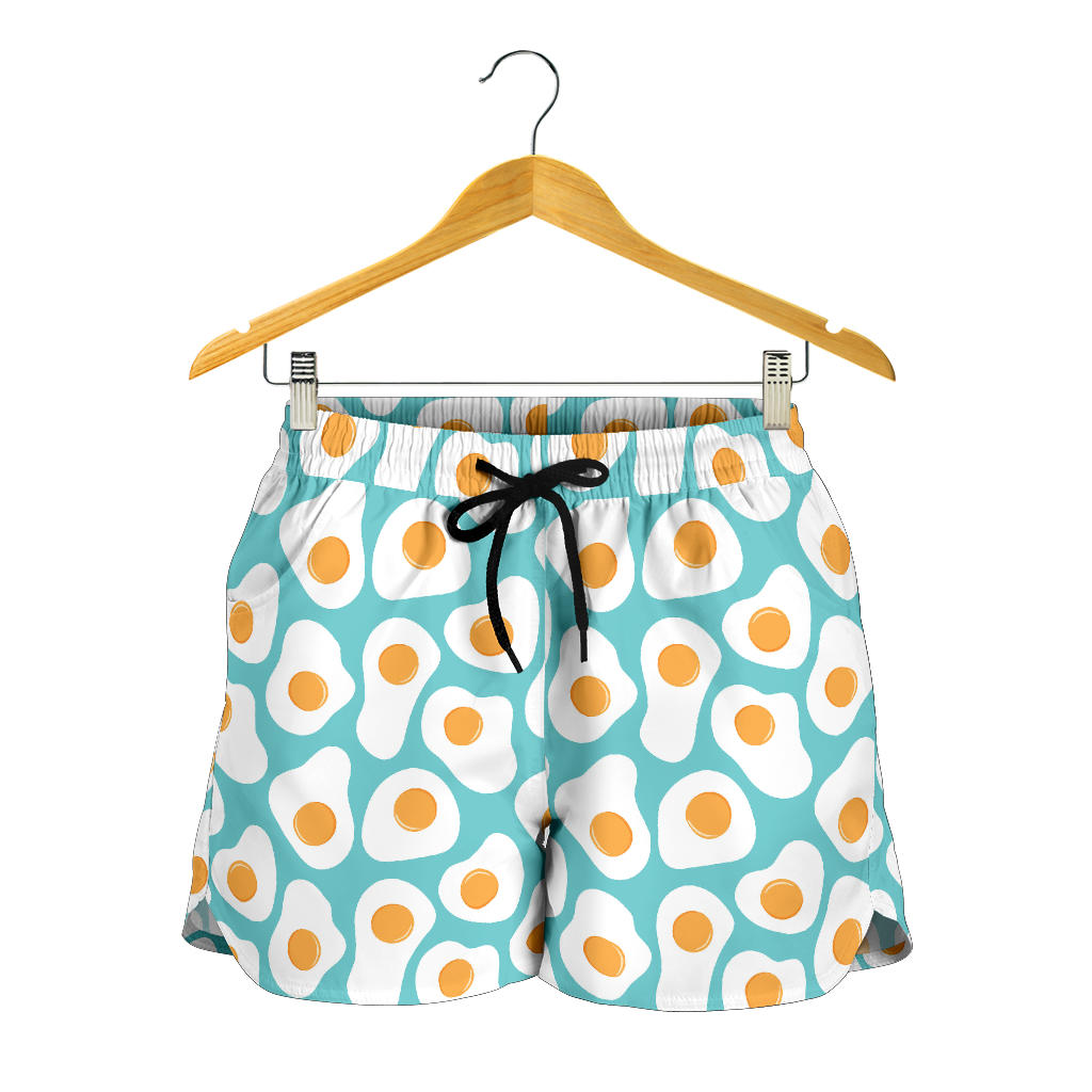 Fried Eggs Pattern Print Design 04 Women Shorts