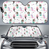 Cute Mermaid Dolphin Fish Starfish Pattern Car Sun Shade