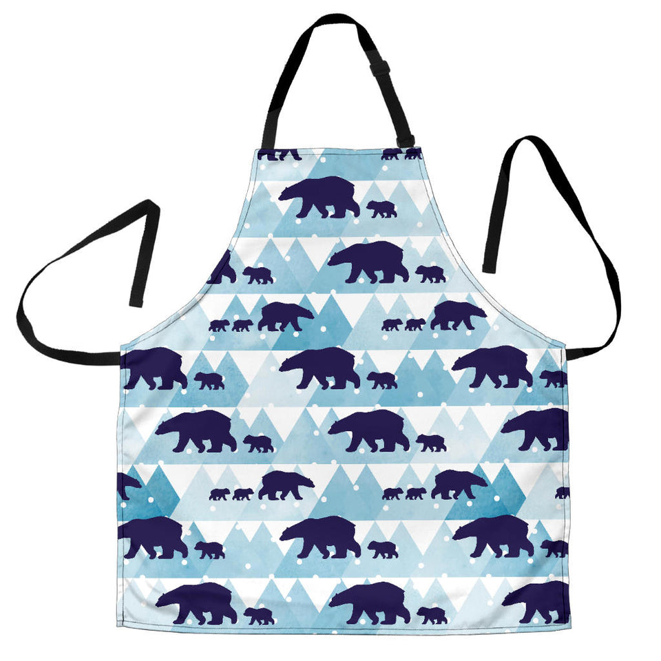 Polar Bear Winter Snow Pattern Adjustable Apron