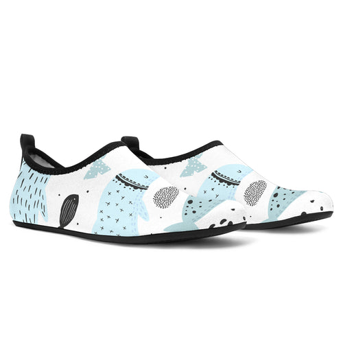 Cute Dolphins Childish Style Pattern Aqua Shoes