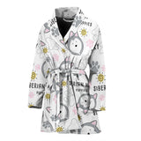 Siberian Husky Design Pattern Women'S Bathrobe