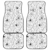 Spider Web Cobweb Pattern Front And Back Car Mats