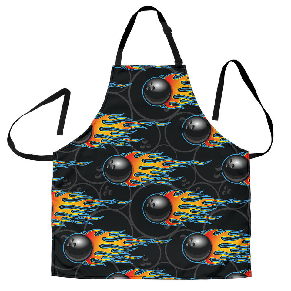 Bowling Balls Flame Pattern Adjustable Apron