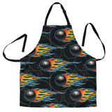 Bowling Balls Flame Pattern Adjustable Apron