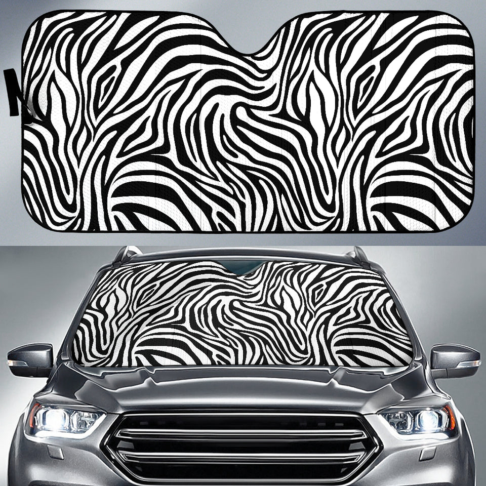 Zebra Skin Pattern Car Sun Shade