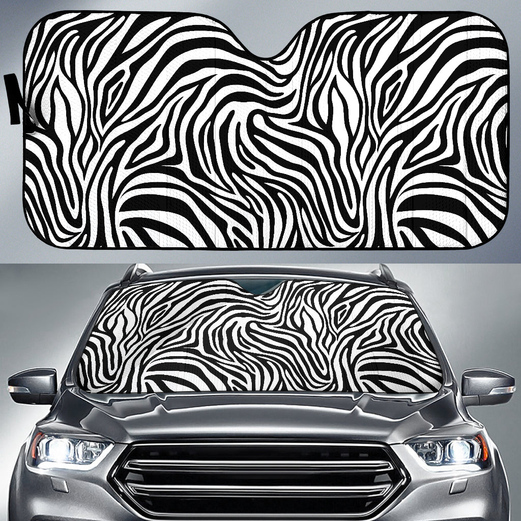 Zebra Skin Pattern Car Sun Shade