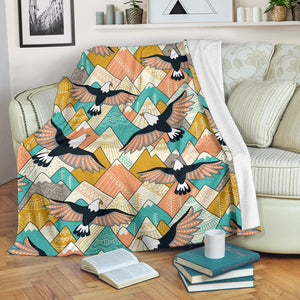Eagle Pattern Print Design 02 Premium Blanket