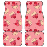 Cake Cherry Pattern Front And Back Car Mats